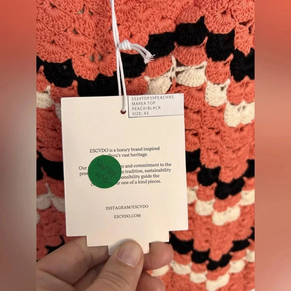 BNWT Escvdo Marea Crochet Top Size XS - Picture 5 of 12